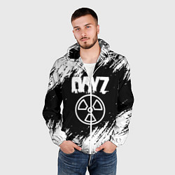 Ветровка с капюшоном мужская Dayz белые краски лого, цвет: 3D-белый — фото 2