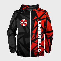 Мужская ветровка Umbrella corp - красные фрагменты