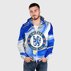 Ветровка с капюшоном мужская Фк Челси, цвет: 3D-белый — фото 2