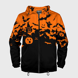 Мужская ветровка Хэллоуин тыквы и призраки