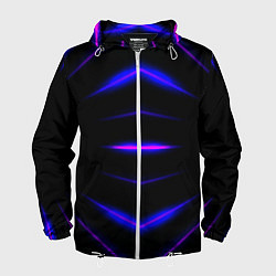 Мужская ветровка Color black neon stripes