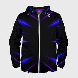Ветровка с капюшоном мужская Color black neon neon, цвет: 3D-белый
