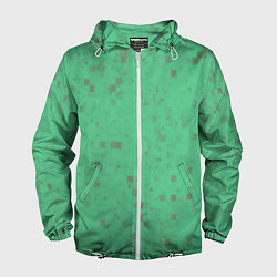 Ветровка с капюшоном мужская Color green brown, цвет: 3D-белый