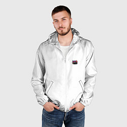Ветровка с капюшоном мужская Mercedes amg, цвет: 3D-белый — фото 2