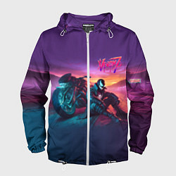 Мужская ветровка Venom near his motorcycle - ai art fantasy