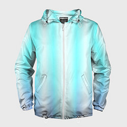 Ветровка с капюшоном мужская Neon white blue lines, цвет: 3D-белый