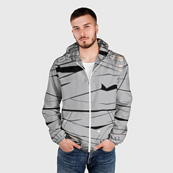 Ветровка с капюшоном мужская Мумия бинты, цвет: 3D-белый — фото 2