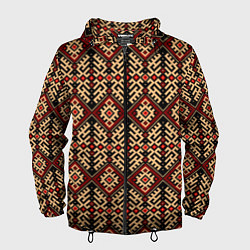 Мужская ветровка Славянский вышивной орнамент макошь