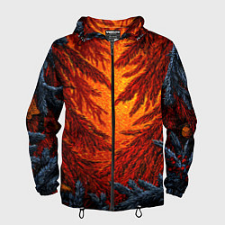 Мужская ветровка Новогодние ветки елок