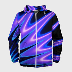 Ветровка с капюшоном мужская Color multi-colored neon, цвет: 3D-белый