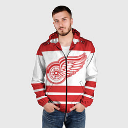 Ветровка с капюшоном мужская Detroit Red Wings, цвет: 3D-черный — фото 2