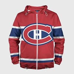 Ветровка с капюшоном мужская Montreal Canadiens, цвет: 3D-белый
