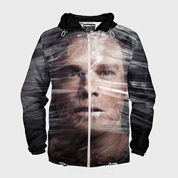 Ветровка с капюшоном мужская Декстер в пленке, цвет: 3D-белый