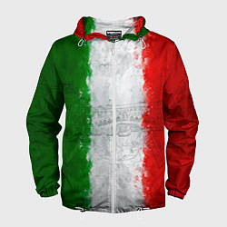 Ветровка с капюшоном мужская Italian, цвет: 3D-белый