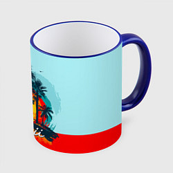 Кружка 3D HAWAII 6, цвет: 3D-синий кант