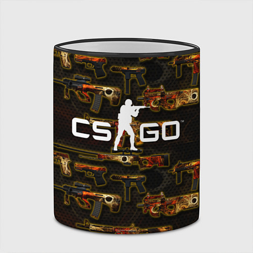 Кружка цветная Counter-Strike Global Offensive / 3D-Черный кант – фото 2