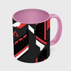 Кружка 3D CS:GO Cyrex Pattern, цвет: 3D-белый + розовый