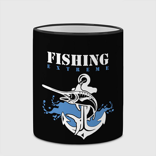 Кружка цветная Fishing Extreme / 3D-Черный кант – фото 2