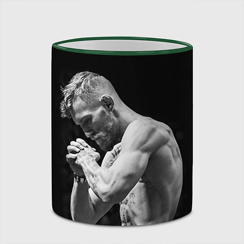 Кружка цветная Conor McGregor: Mono / 3D-Зеленый кант – фото 2