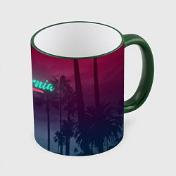 Кружка 3D California, цвет: 3D-зеленый кант
