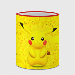 Кружка 3D Pikachu, цвет: 3D-красный кант — фото 2