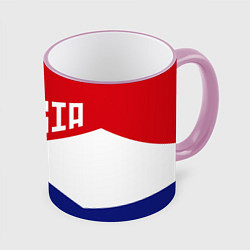 Кружка 3D Россия, цвет: 3D-розовый кант