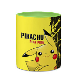 Кружка 3D Pikachu Pika Pika, цвет: 3D-белый + светло-зеленый — фото 2