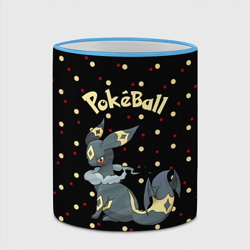 Кружка цветная Pokeball / 3D-Небесно-голубой кант – фото 2