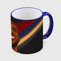 Кружка 3D LeBron Smile, цвет: 3D-синий кант