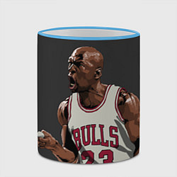 Кружка 3D Bulls 23: Jordan, цвет: 3D-небесно-голубой кант — фото 2