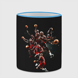 Кружка 3D Michael Jordan Style, цвет: 3D-небесно-голубой кант — фото 2