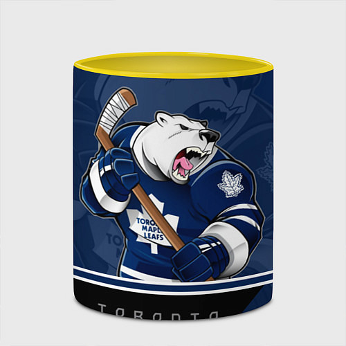 Кружка цветная Toronto Maple Leafs / 3D-Белый + желтый – фото 2