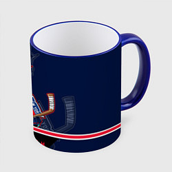 Кружка 3D New York Rangers, цвет: 3D-синий кант