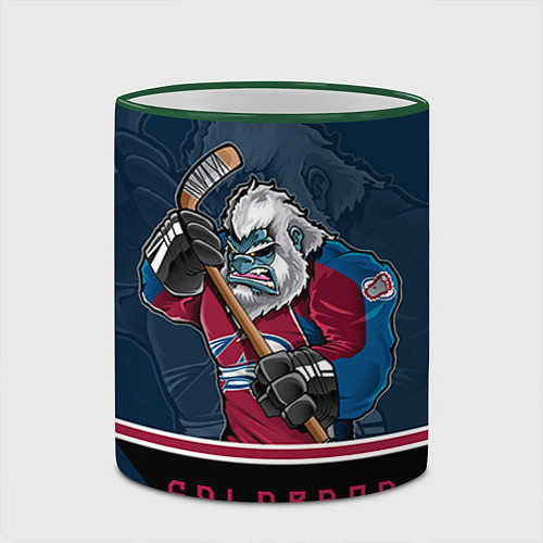 Кружка цветная Colorado Avalanche / 3D-Зеленый кант – фото 2