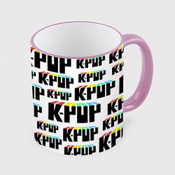 Кружка 3D K-pop Pattern, цвет: 3D-розовый кант