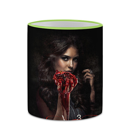 Кружка цветная Elena Gilbert V3 / 3D-Светло-зеленый кант – фото 2