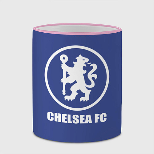 Кружка цветная Chelsea FC / 3D-Розовый кант – фото 2