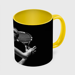 Кружка 3D Ответный удар, цвет: 3D-белый + желтый