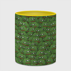 Кружка 3D Грустные лягушки, цвет: 3D-белый + желтый — фото 2