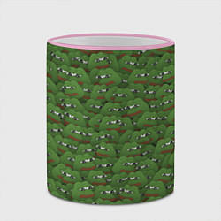 Кружка 3D Грустные лягушки, цвет: 3D-розовый кант — фото 2