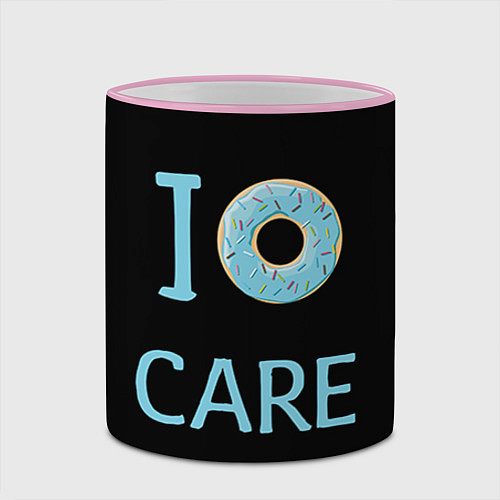 Кружка цветная I Donut care / 3D-Розовый кант – фото 2