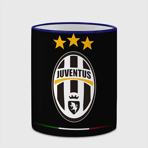Кружка цветная Juventus: 3 stars / 3D-Синий кант – фото 2