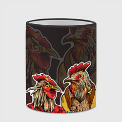 Кружка 3D Петух: символ 2017, цвет: 3D-черный кант — фото 2
