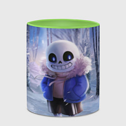 Кружка 3D Winter forest & Sans, цвет: 3D-белый + светло-зеленый — фото 2