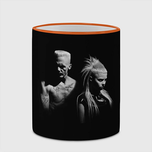 Кружка цветная Die Antwoord: Black / 3D-Оранжевый кант – фото 2