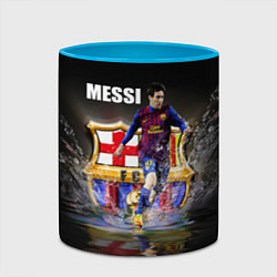 Кружка 3D Messi FCB, цвет: 3D-белый + небесно-голубой — фото 2