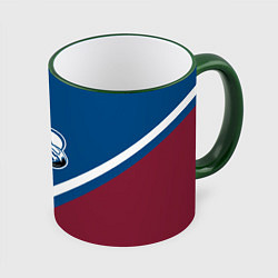 Кружка 3D NHL: Colorado Avalanche, цвет: 3D-зеленый кант