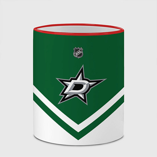 Кружка цветная NHL: Dallas Stars / 3D-Красный кант – фото 2