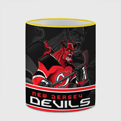 Кружка 3D New Jersey Devils, цвет: 3D-желтый кант — фото 2