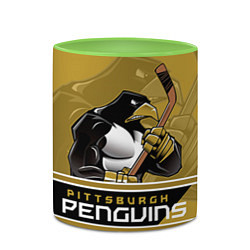 Кружка 3D Pittsburgh Penguins, цвет: 3D-белый + светло-зеленый — фото 2